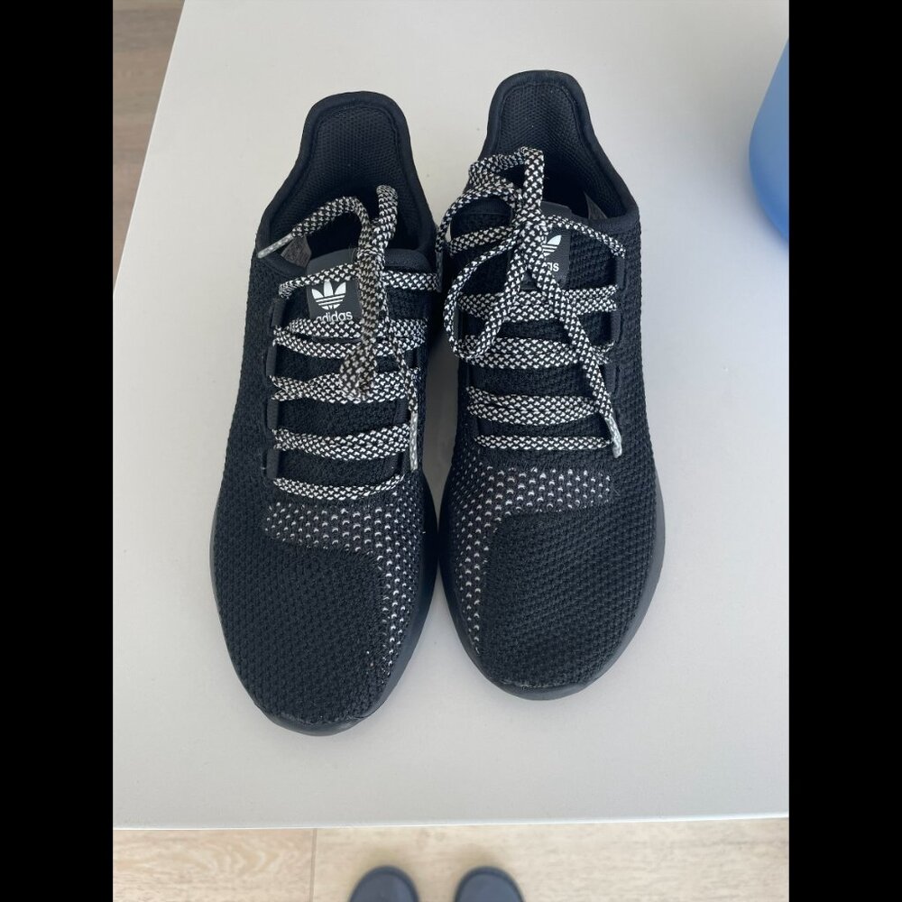 Adidas Tubular Shadow CK Core Black White Knit Sneakers Women’s 6 - Picture 5 of 11